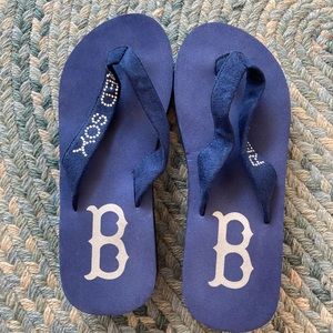 Boston Red Sox Blue Flip Flops Size 6